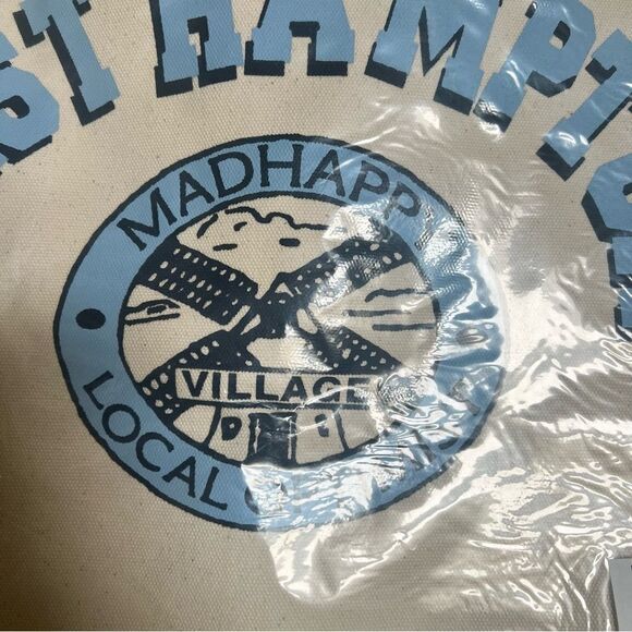 Madhappy East Hampton Exclusive Wide Tote Bag Canvas in Natural NEW - Picture 3 of 6